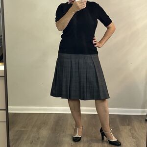 Talbots Elegant Black Carrier Blouse Women’s Size M Cotton Blend Knitted Classy